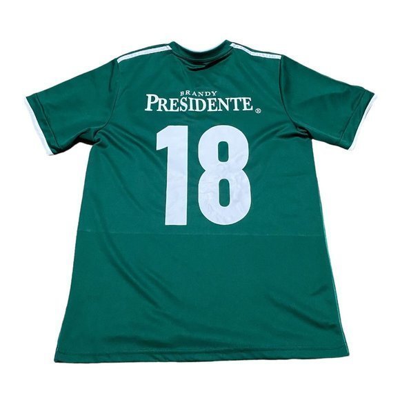 Brandy Presidente Soccer Jersey #18 Short Sleeve Green Men’s Size M Mexico‎ - Picture 7 of 8